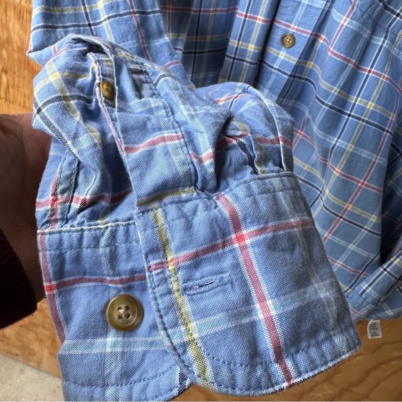 Cabela’s Blue Plaid Long Sleeve Button Down Collared Shirt - Picture 3 of 11